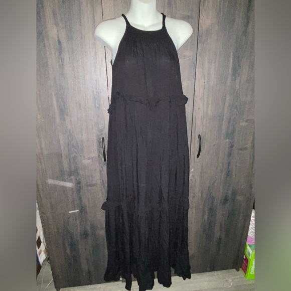 Elegant Black Maxi Dress size 4/6 S - Picture 1 of 9